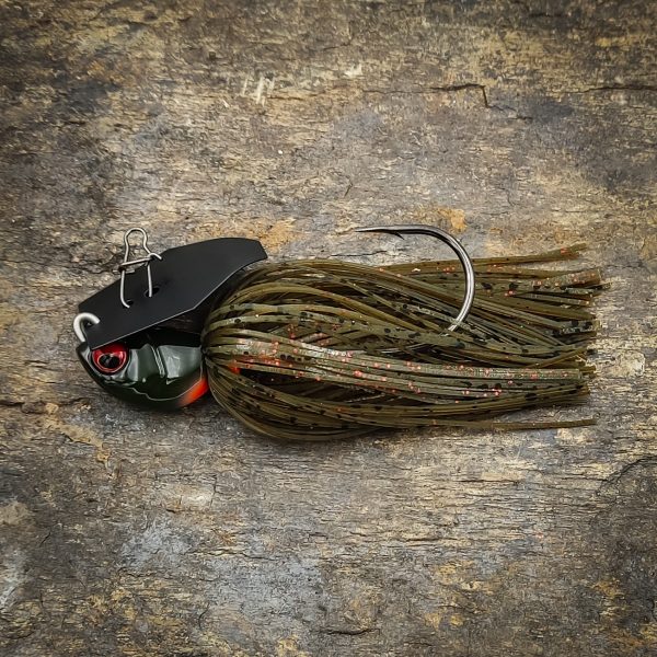Destructor Trueno 3/8oz color Green Pumpkin Red