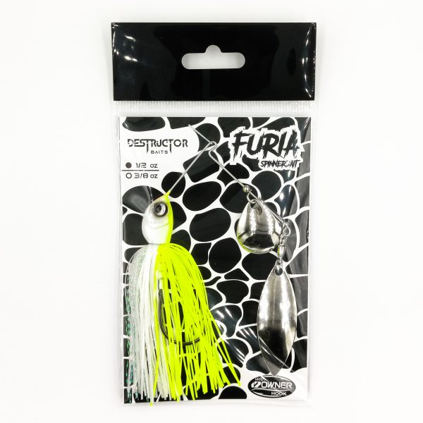 FURIA Spinnerbaits color WHITE CHARTREUSE 1/2oz